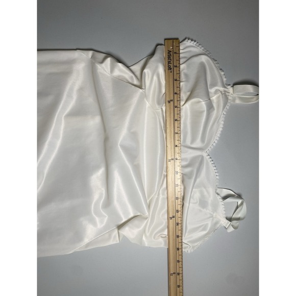 Komar Womens Slip Dress Size 34 Vintage Side Slit Cottagecore Whimsical Made USA - Picture 5 of 8